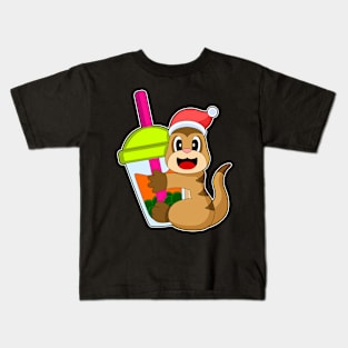 Meerkat Christmas Bubble tea Kids T-Shirt